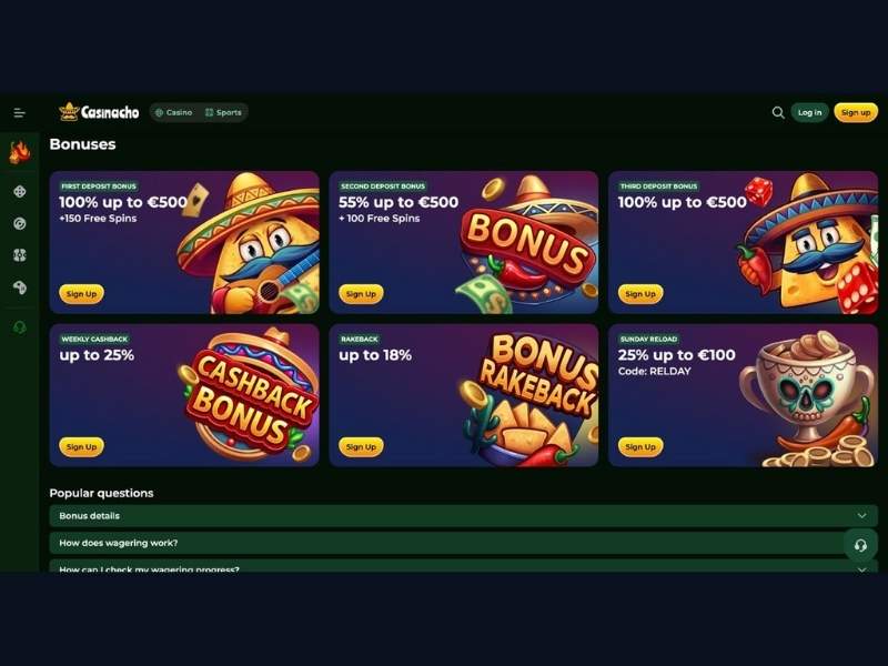 Katalog gier Casinacho Nacho Casino — Drops Wins jackpoty i live casino