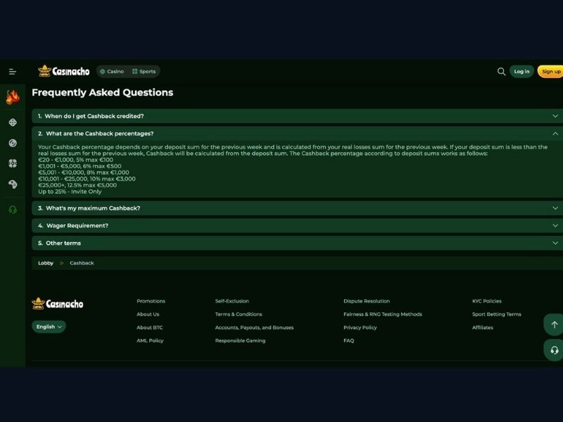 Pakiet powitalny Casinacho Nacho Casino — trzy depozyty i zasady obrotu