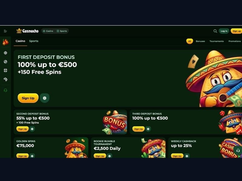 Cotygodniowy cashback i rakeback Casinacho Nacho Casino — kiedy cashback jest ważniejszy niż pakiet